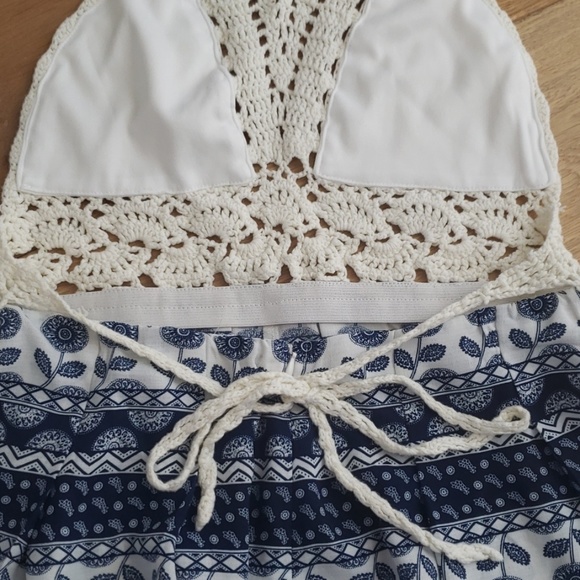 M - Blue Paisley L’atiste Romper - Picture 4 of 9